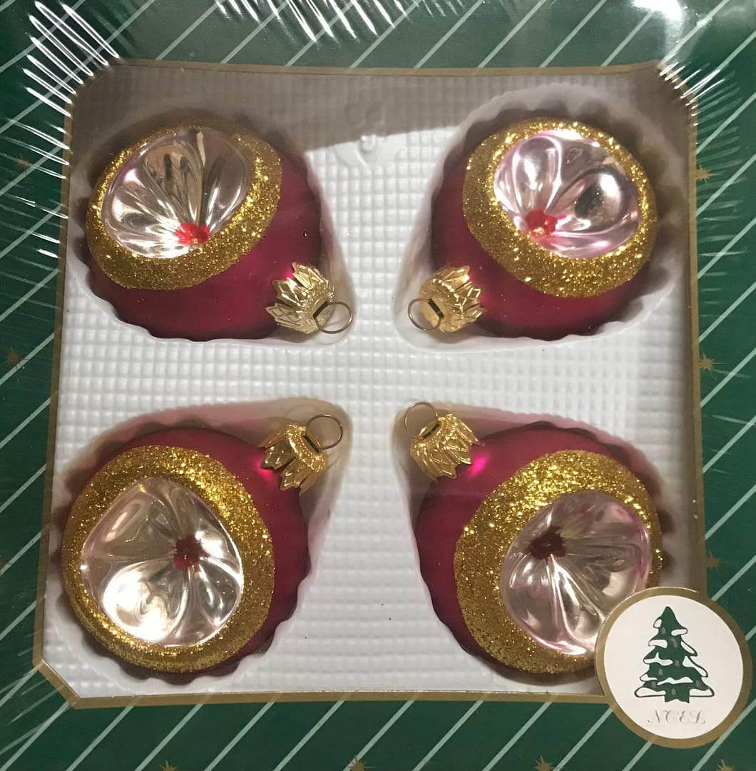 Karácsonyfadísz pink matt reflex szett 4 db-os