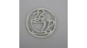 Csészés edényalátét fehér (VR)