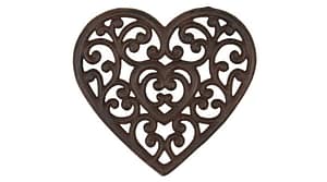 Szíves öntöttvas edényalátét