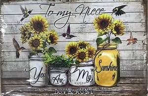 Fém Retro Tábla “Love, Aunt”