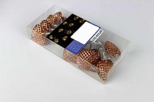 Réz színű karácsonyi fény fűzér szív 160 cm (E)