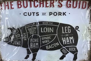 Fém Retro Tábla “The Butcher’s Guide”