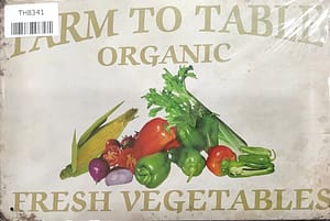 Fém Retro tábla “Fresh Vegetables”
