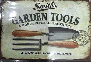 Fém Retro Tábla “Garden Tools”