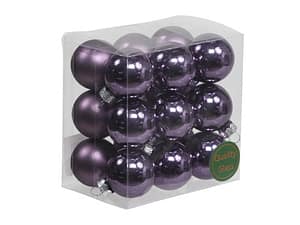Lila fényes-matt üveg gömb 3 cm S/18