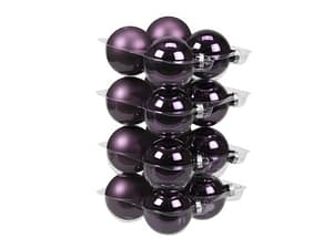 Lila fényes-matt üveg gömb 5,7 cm S16