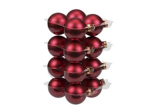 Piros matt karácsonyfadísz 5,7 cm