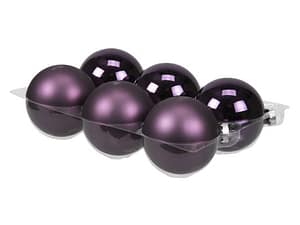 Lila fényes-matt üveg gömb 8 cm