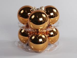 Réz fényes gömb üveg 8 cm