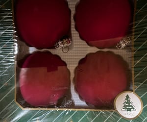 Karácsonyfadísz pink matt 4 db-os szett 8 cm-es