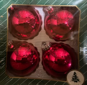 Karácsonyfadísz pink szett fényes 8 cm-es