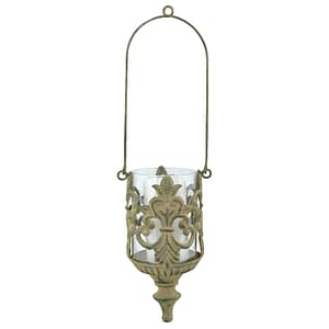 Antik zöld leszúrhatóra akasztható gyertyatartó (AM94)