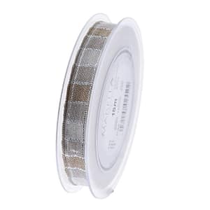 Szalag kockás ezüst fonallal 15m