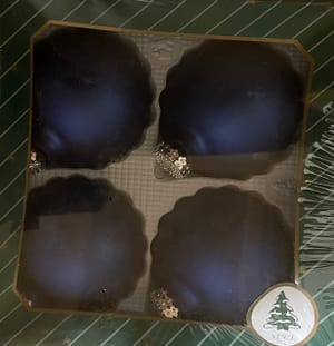 Karácsonyfadísz kék matt 4 db-os szett 8 cm-es