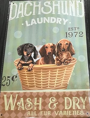 Fém Retro Tábla “Wash & Dry”