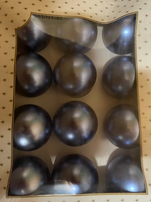 Karácsonyfadísz kék matt 12 db-os 6 cm-es