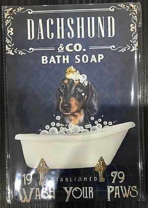 Fém Retro Tábla “Wash Your Paws”