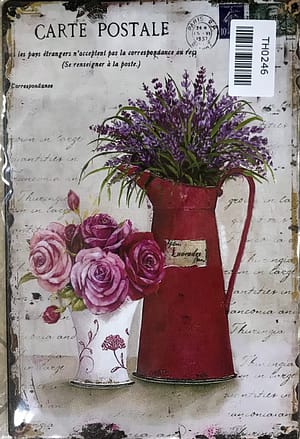 Fém Retro Tábla “Carte Postale”