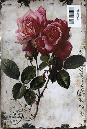 Fém Retro Tábla “ Rozsa” Th0247