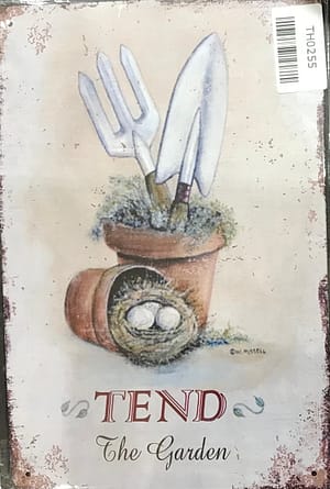 Fém Retro tábla “Tend”