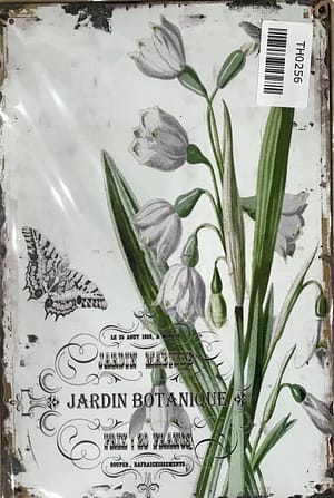 Fém Retro Tábla “Jardin Botanique” Tözike