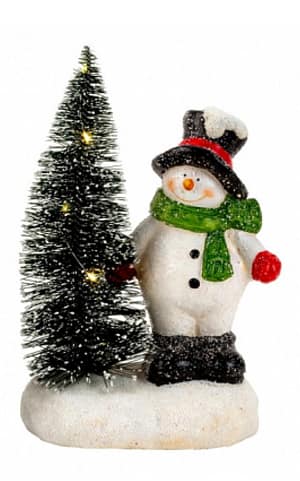 Világító Hóember vagy Mikulás fenyővel