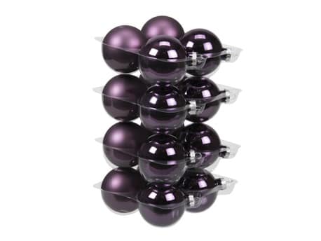 Lila fényes-matt üveg gömb 5,7 cm S16