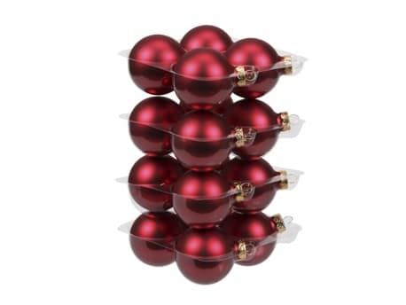 Piros matt karácsonyfadísz 5,7 cm