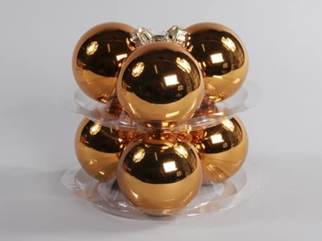 Réz fényes gömb üveg 8 cm