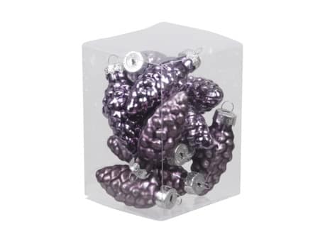 Lila fényes-matt üveg toboz