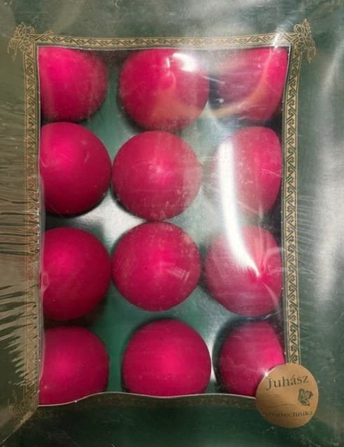 Karácsonyfadísz pink matt 12 db-os szett 6 cm-es gömbök