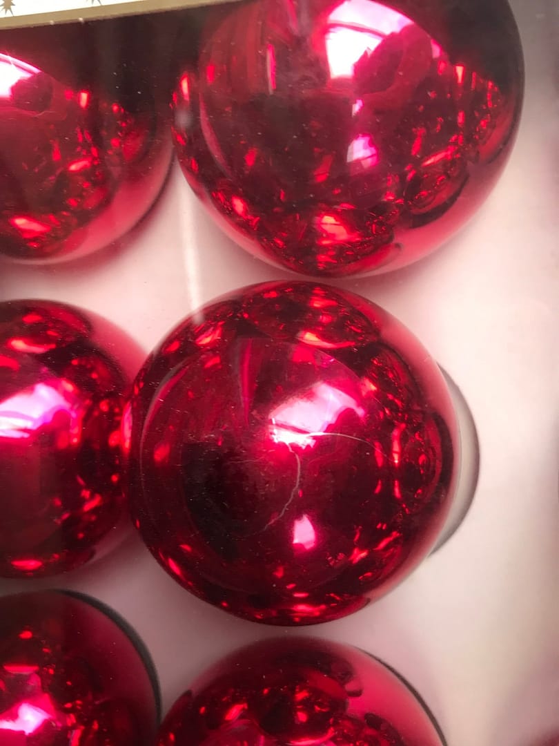 Karácsonyfadísz pink fényes gömb 12 db-os - Image 2