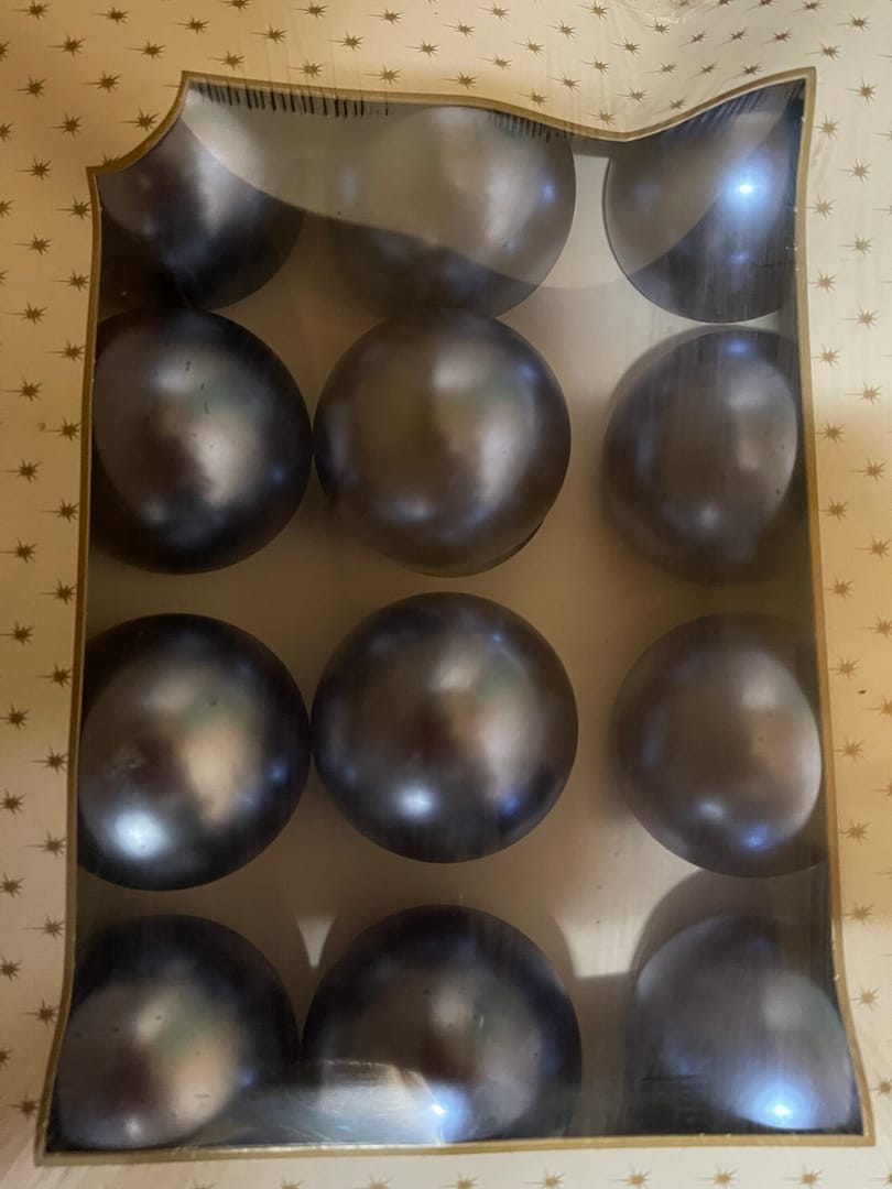 Karácsonyfadísz kék matt 12 db-os 6 cm-es