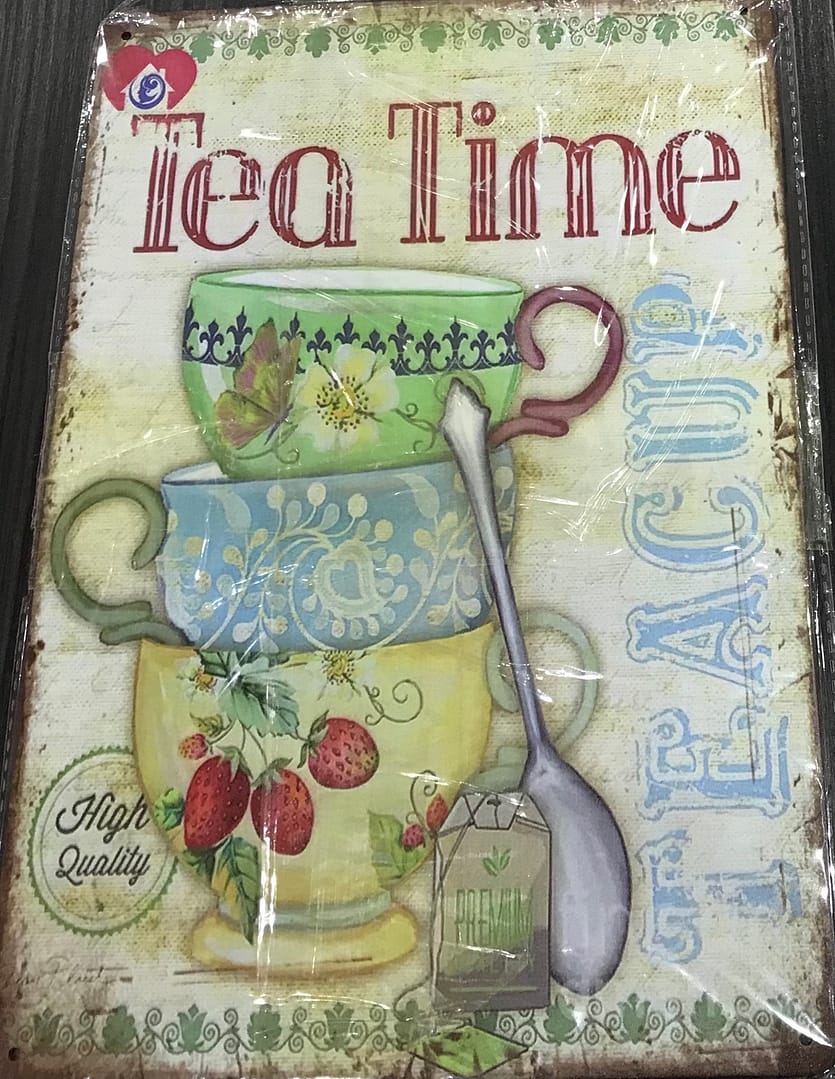 Fém Retro Tábla “Tea Time”