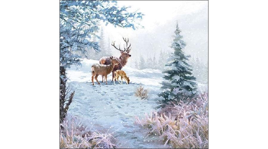 Deer Family papírszalvéta nagy